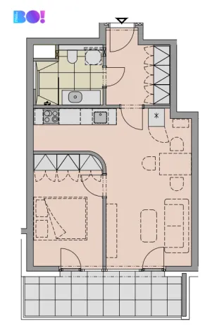 Pronájem bytu 2+kk, Ostrava, F. X. Riepla, 64 m2
