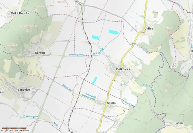 Prodej pole, Cetkovice, 112630 m2