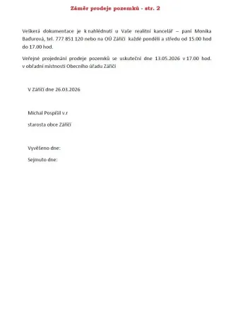 Prodej pozemku pro bydlení, Záříčí, 880 m2