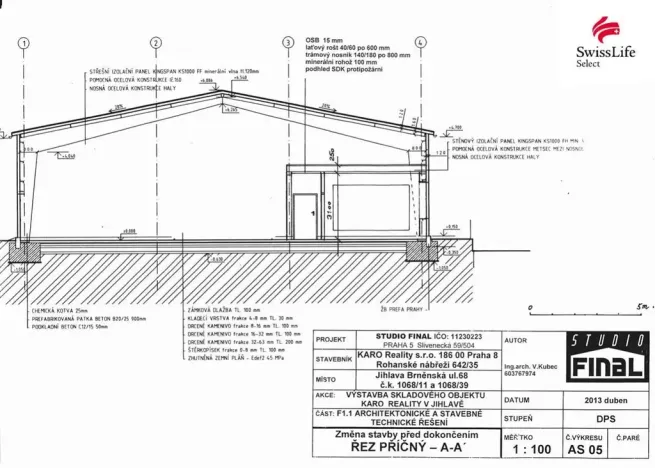 Pronájem skladu, Jihlava, Brněnská, 789 m2