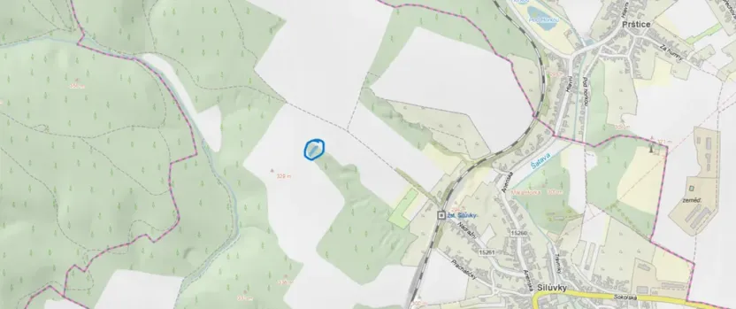 Prodej lesa, Silůvky, 462 m2
