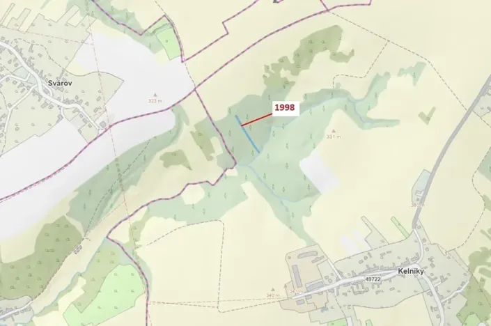 Dražba lesa, Kelníky, 1069 m2