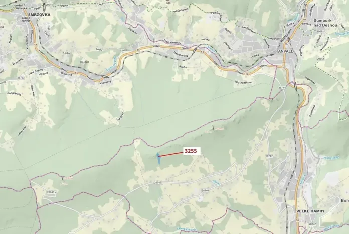 Dražba lesa, Velké Hamry, 6125 m2