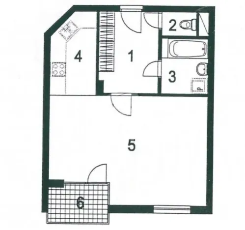 Pronájem bytu 1+kk, Praha - Stodůlky, Wiedermannova, 43 m2