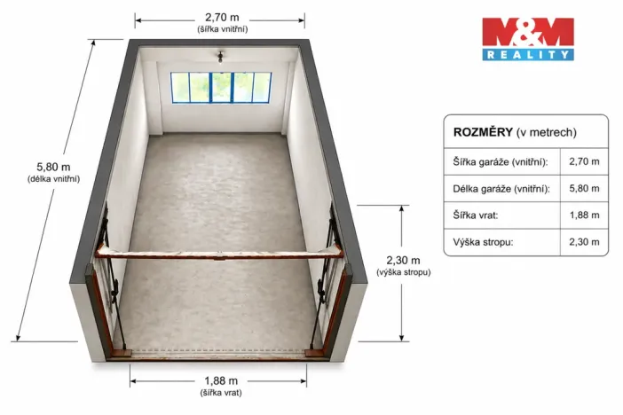 Prodej garážového stání, Zlín, Strážná, 15 m2