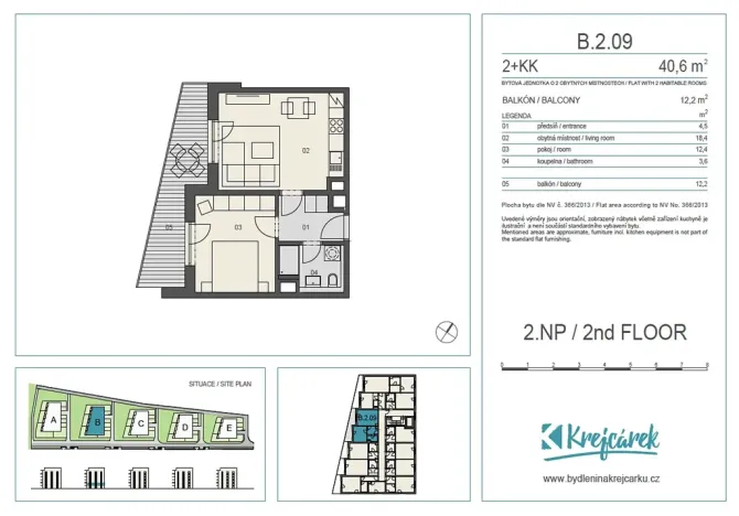 Prodej bytu 2+kk, Praha - Libeň, Novovysočanská, 53 m2