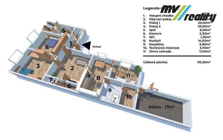 Prodej rodinného domu, Velké Přítočno, 115 m2