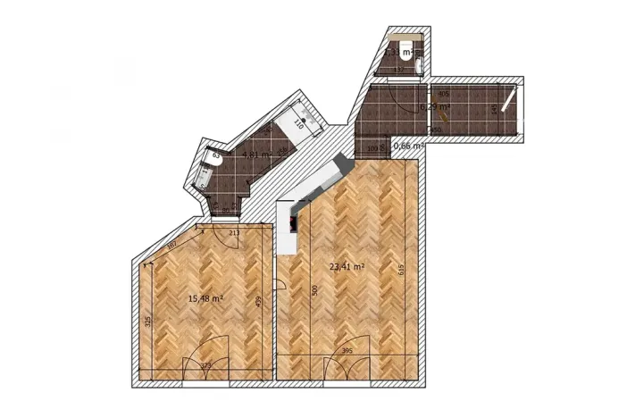 Pronájem bytu 2+kk, Praha - Nové Město, Navrátilova, 48 m2