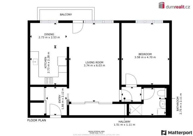 Pronájem bytu 2+1, Zlín, třída Tomáše Bati, 72 m2
