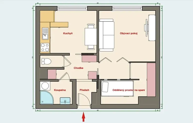 Prodej bytu 1+1, Praha - Strašnice, Ke Strašnické, 39 m2