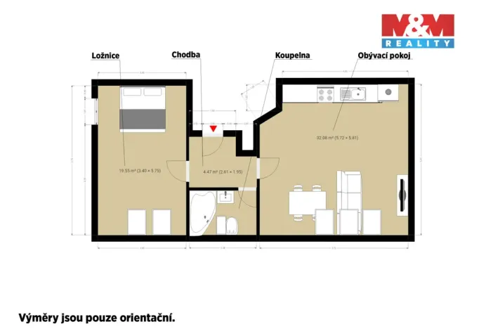 Pronájem bytu 2+kk, Klatovy, Vídeňská, 65 m2