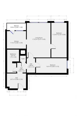 Pronájem bytu 3+1, Praha - Prosek, Jablonecká, 65 m2