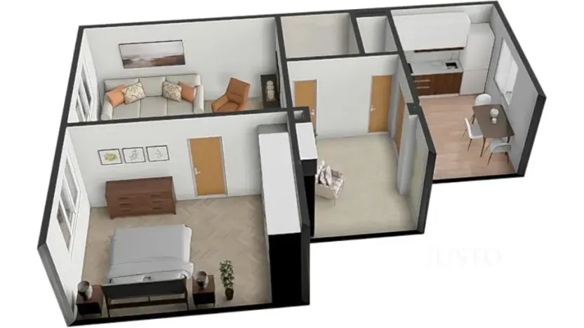 Prodej bytu 2+1, Písek, Šafaříkova, 52 m2