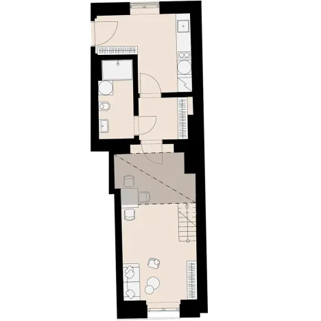 Pronájem bytu 1+1, Praha - Žižkov, Jeronýmova, 36 m2