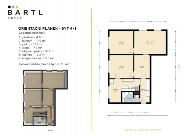Pronájem bytu 3+1, Prachatice - Prachatice II, Italská, 68 m2