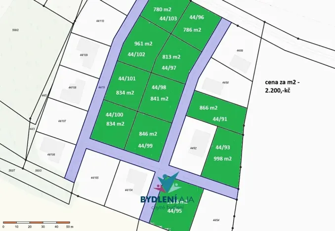Prodej pozemku pro bydlení, Modlany, 780 m2