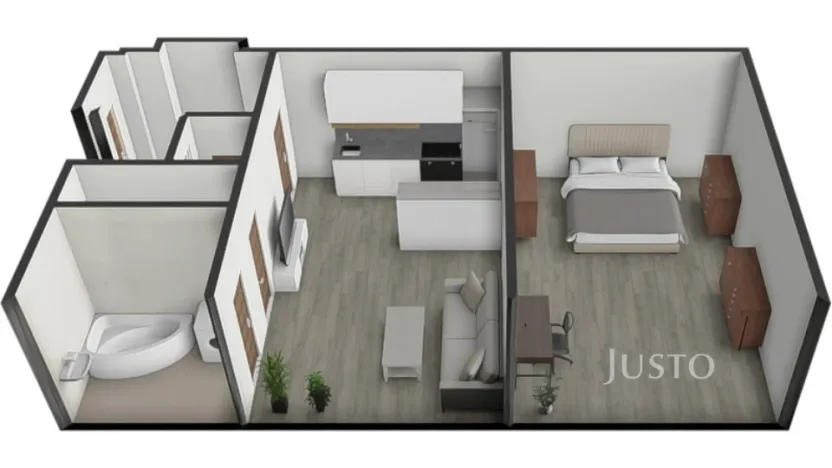 Prodej bytu 2+kk, Písek - Budějovické Předměstí, Kollárova, 59 m2