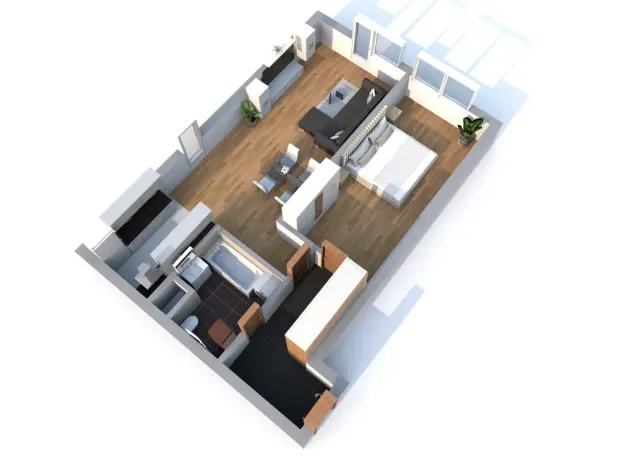 Pronájem bytu 2+kk, České Budějovice - České Budějovice 7, Lidická tř., 61 m2