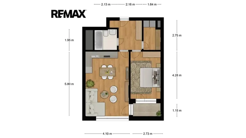 Pronájem bytu 2+kk, Praha - Kamýk, Zimova, 58 m2
