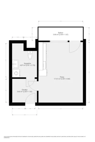 Pronájem bytu 1+kk, Brno - Trnitá, Křenová, 29 m2