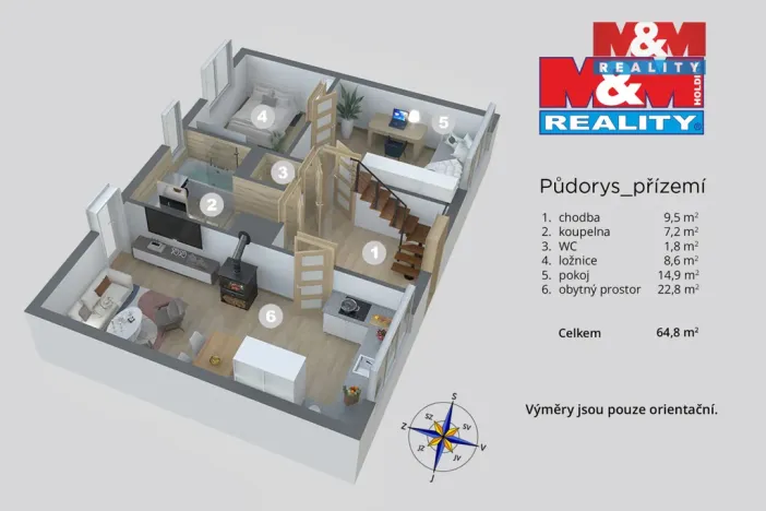 Prodej rodinného domu, Hostomice, Palackého, 81 m2