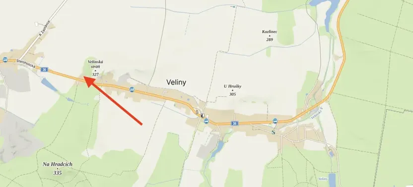 Prodej pozemku pro bydlení, Veliny, 1236 m2