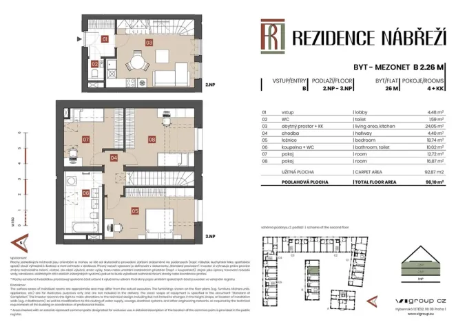 Prodej bytu 4+kk, Brandýs nad Labem-Stará Boleslav - Stará Boleslav, Nábřeží, 93 m2