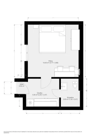 Pronájem bytu 1+1, Brno, Bubeníčkova, 25 m2