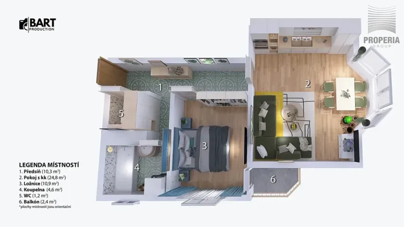 Prodej bytu 2+kk, Brno, Trýbova, 56 m2