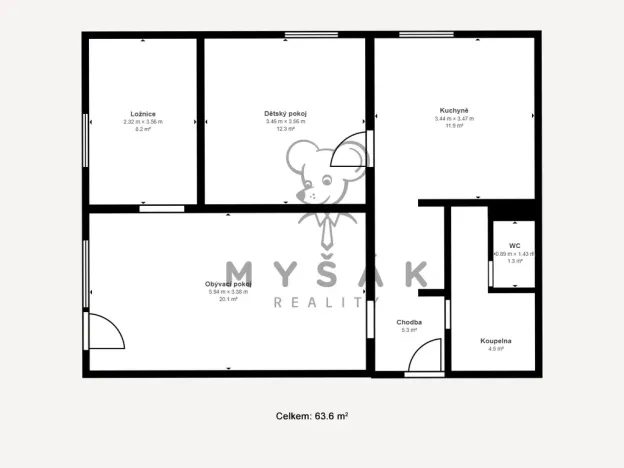 Prodej bytu 3+1, Třeboň - Třeboň II, Táboritská, 67 m2