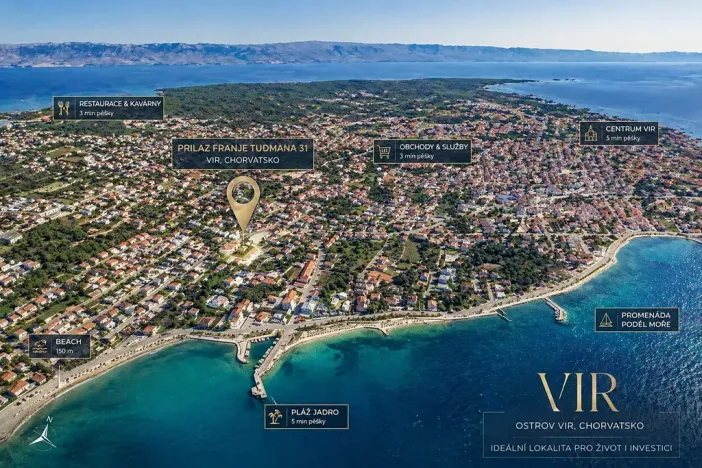 Prodej pozemku pro bydlení, Vir, Chorvatsko, Prilaz Franje Tuđmana I., 349 m2