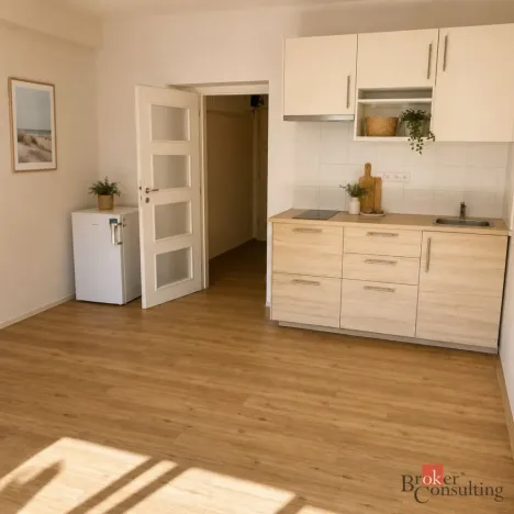 Pronájem bytu 1+kk, Praha - Braník, Jeremenkova, 28 m2