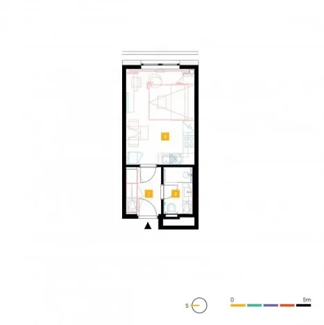 Pronájem bytu 1+kk, Praha - Stodůlky, Mukařovského, 27 m2