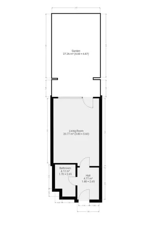 Pronájem bytu 1+kk, Praha - Hloubětín, Domalípova, 32 m2