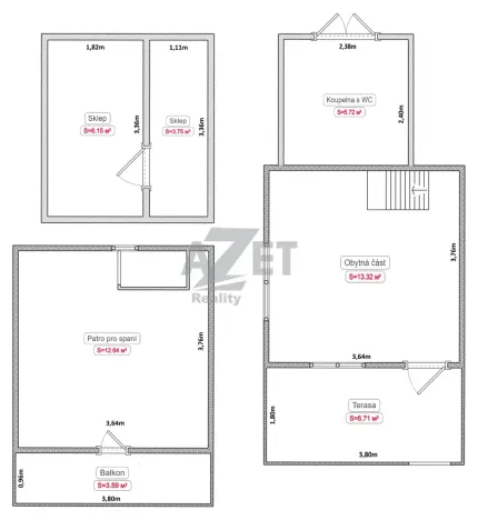 Prodej chaty, Krnov - Pod Bezručovým vrchem, Ježník, 52 m2