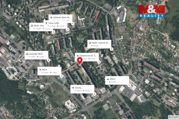 Prodej bytu 1+kk, Ústí nad Labem - Severní Terasa, Pod Parkem, 19 m2