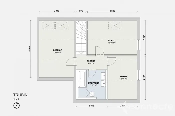 Prodej bytu 4+1, Trubín, Na Vyhlídce, 121 m2