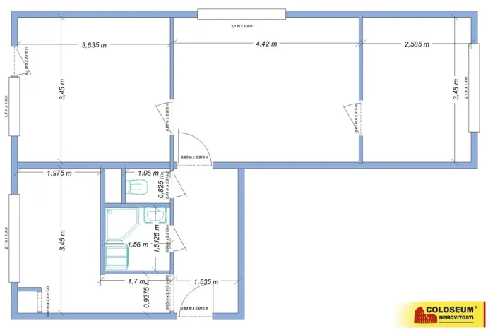 Pronájem bytu 3+1, Brno - Štýřice, 55 m2