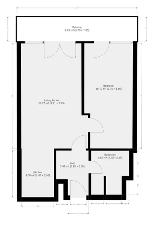 Pronájem bytu 2+kk, Praha - Vysočany, Gerstelova, 52 m2