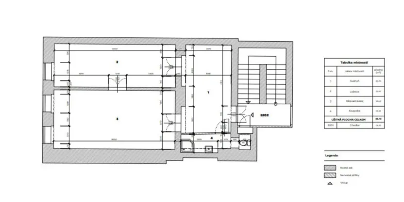 Pronájem bytu 2+1, Hradec Králové, Velké náměstí, 88 m2