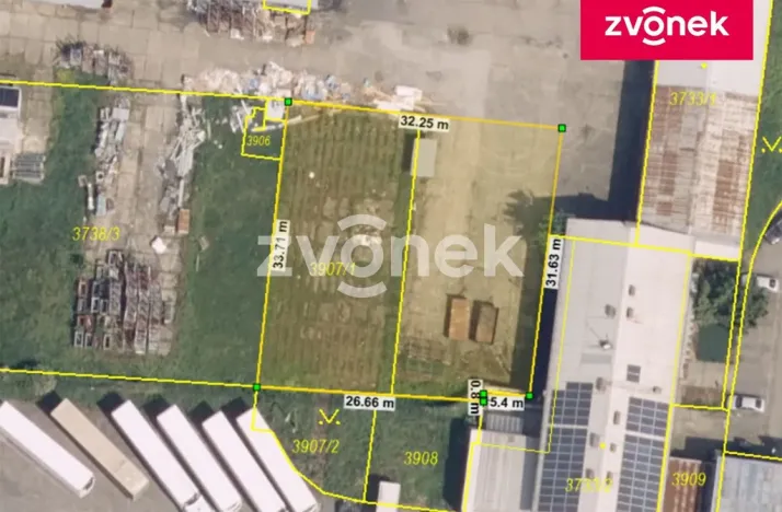 Pronájem pozemku, Kunovice, 800 m2