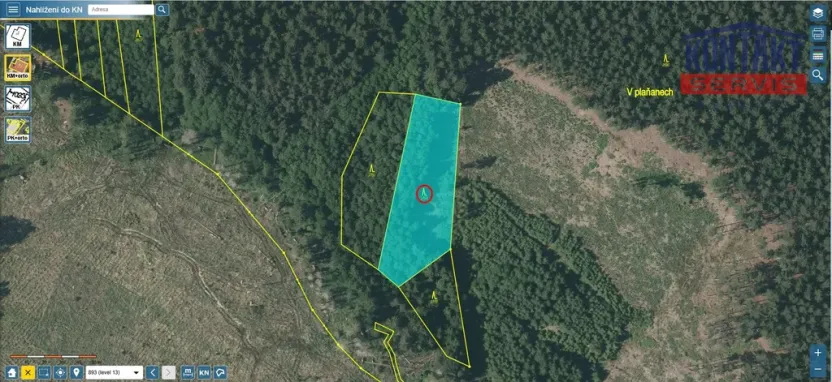 Prodej lesa, Načeradec - Horní Lhota, 3382 m2