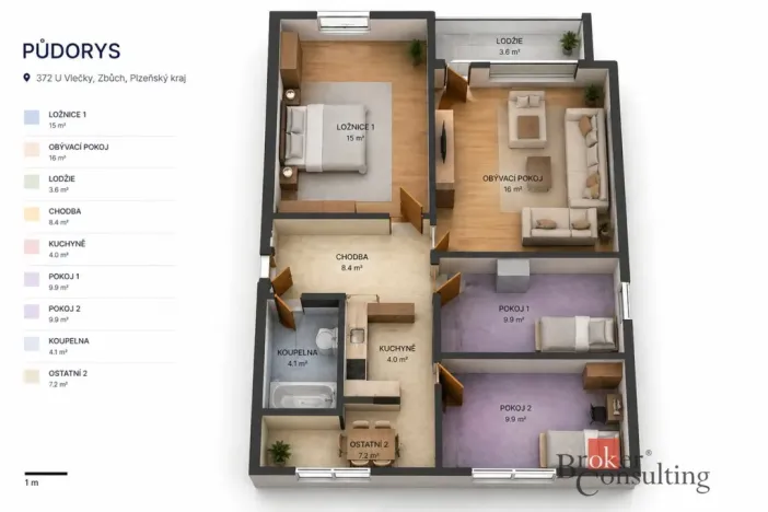 Prodej bytu 4+1, Zbůch, U Vlečky, 84 m2