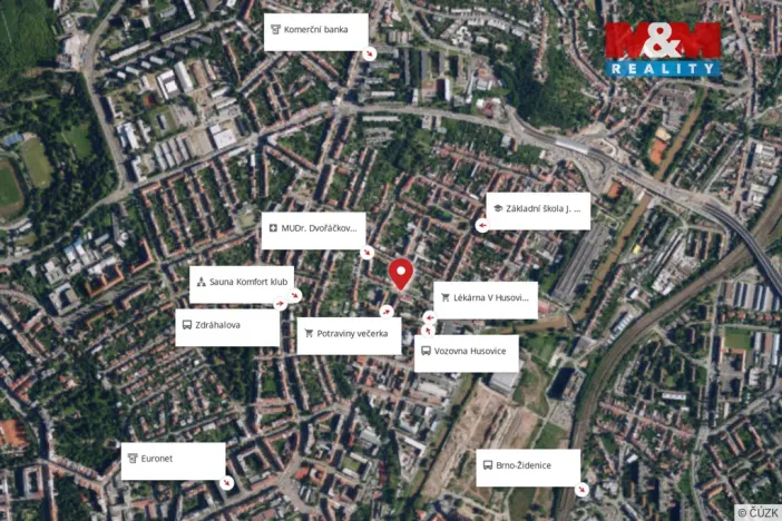 Pronájem bytu 1+1, Brno - Husovice, Musilova, 48 m2