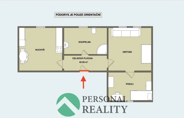 Pronájem bytu 2+1, Lázně Kynžvart, Malé nám., 42 m2