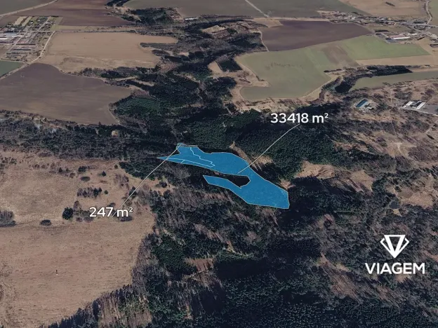 Prodej podílu lesa, Tábor, 11221 m2