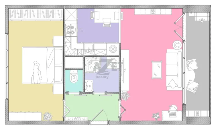 Prodej bytu 2+kk, Orlová - Lutyně, Květinová, 53 m2