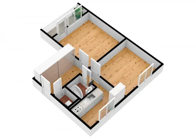 Pronájem bytu 2+1, Zlín - Malenovice, Tyršova, 57 m2