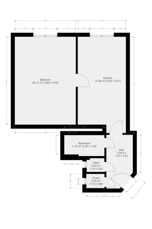 Pronájem bytu 2+kk, Praha - Nusle, Pod lázní, 47 m2