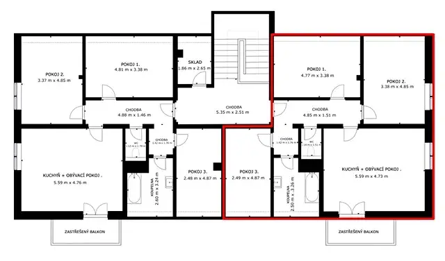 Prodej bytu 4+kk, Jablonec nad Nisou, Zemědělská, 95 m2